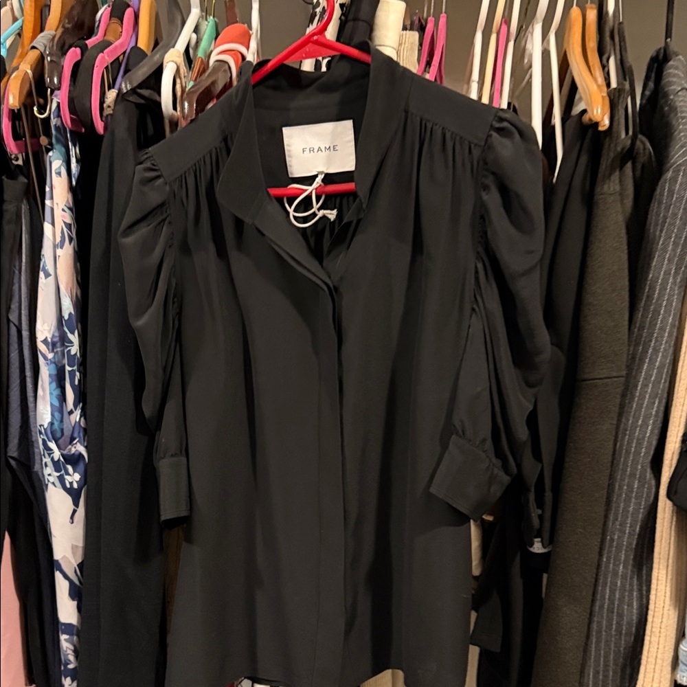 Frame Denim Women's Elegant Black Top